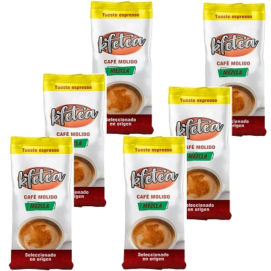 Kfetea 6 Pacotes Café Moído 250g - Intensidade Alta Kfetea 6 Pacotes Café Moído 250g - Intensidade Alta
