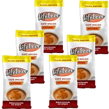 Kfetea Natural 6 Pacotes - Café Moído 250g