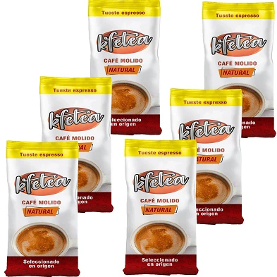 Kfetea Natural 6 Pacotes - Café Moído 250g Kfetea Natural 6 Pacotes - Café Moído 250g