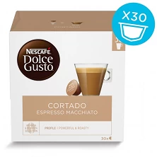 CORTADO Espresso Macchiato. Dolce Gusto 30 cápsulas.