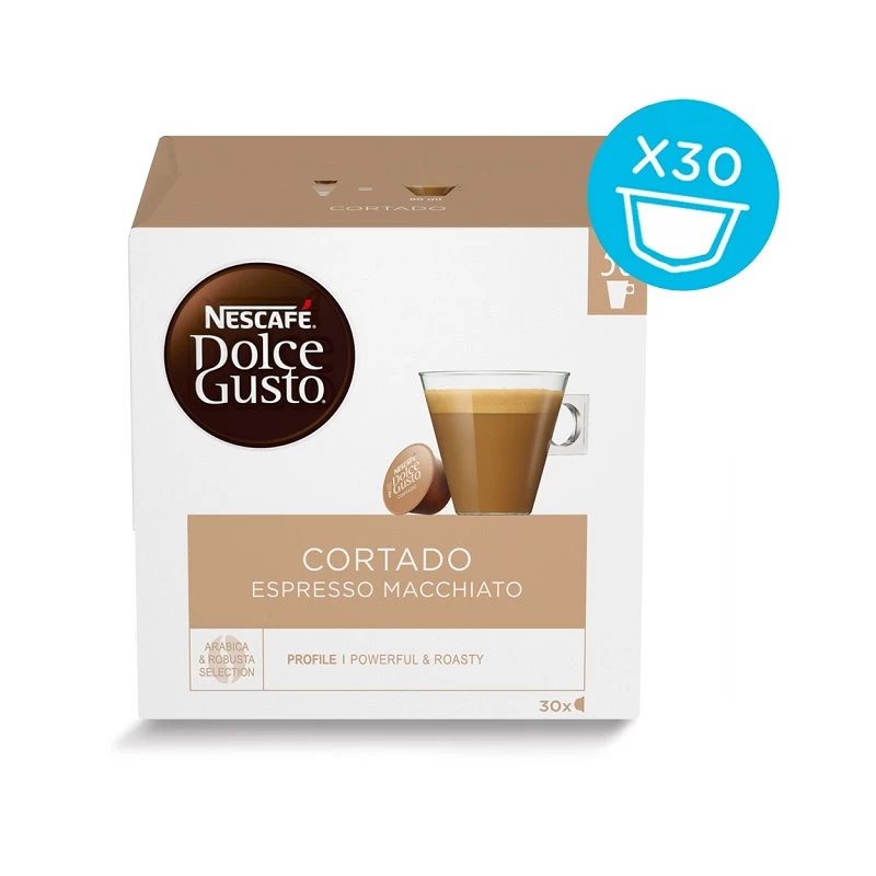 CORTADO Espresso Macchiato. Dolce Gusto 30 cápsulas. CORTADO Espresso Macchiato. Dolce Gusto 30 cápsulas.