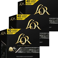 Onyx L'OR Compatíveis Nespresso - 3 Caixas de 40 Cápsulas