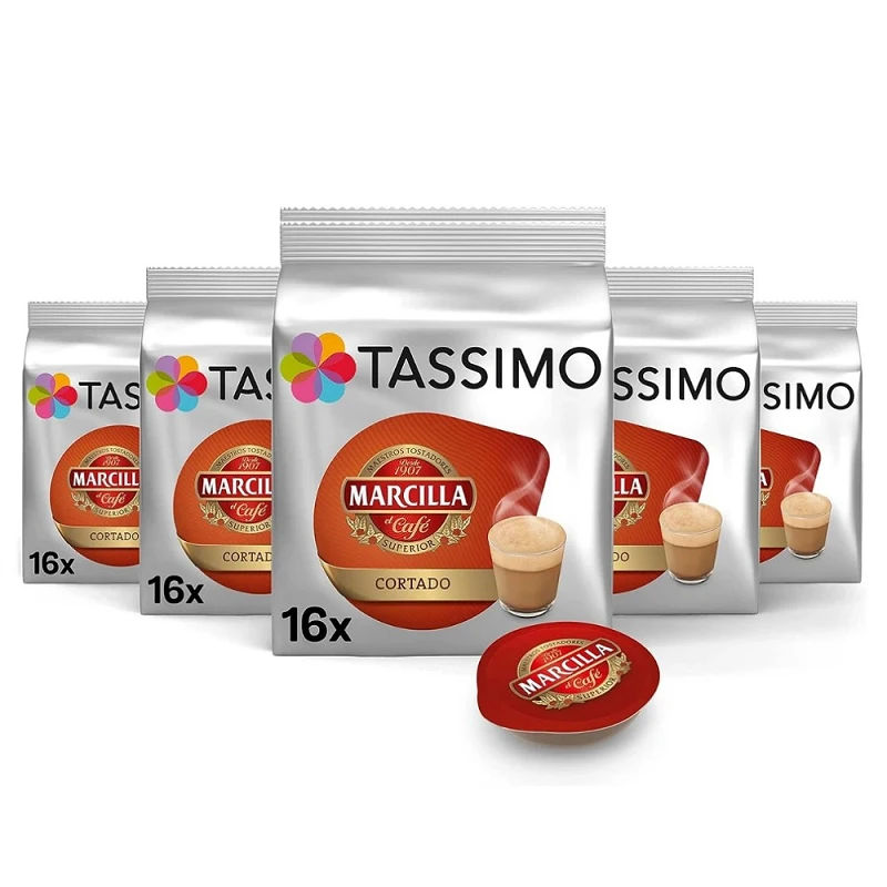 Cortado Marcilla Tassimo 5 Caixas 16 Cápsulas