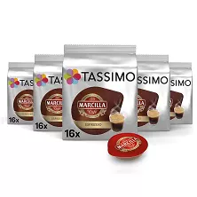 Espresso Marcilla Tassimo 5 caixas de 16 serviços