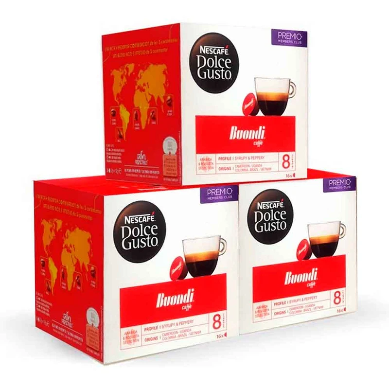Buondi Dolce Gusto - 3 Caixas de 16 Cápsulas Originais