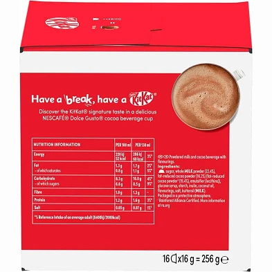 KitKat Dolce Gusto - 16 Cápsulas de Chocolate Original