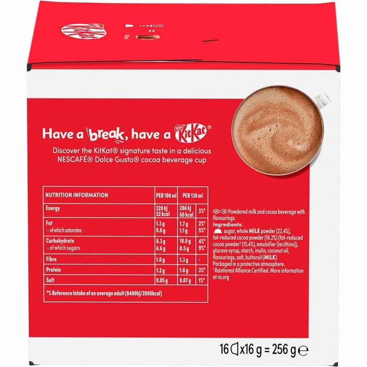 KitKat 16 cápsulas de chocolate Dolce Gusto Original