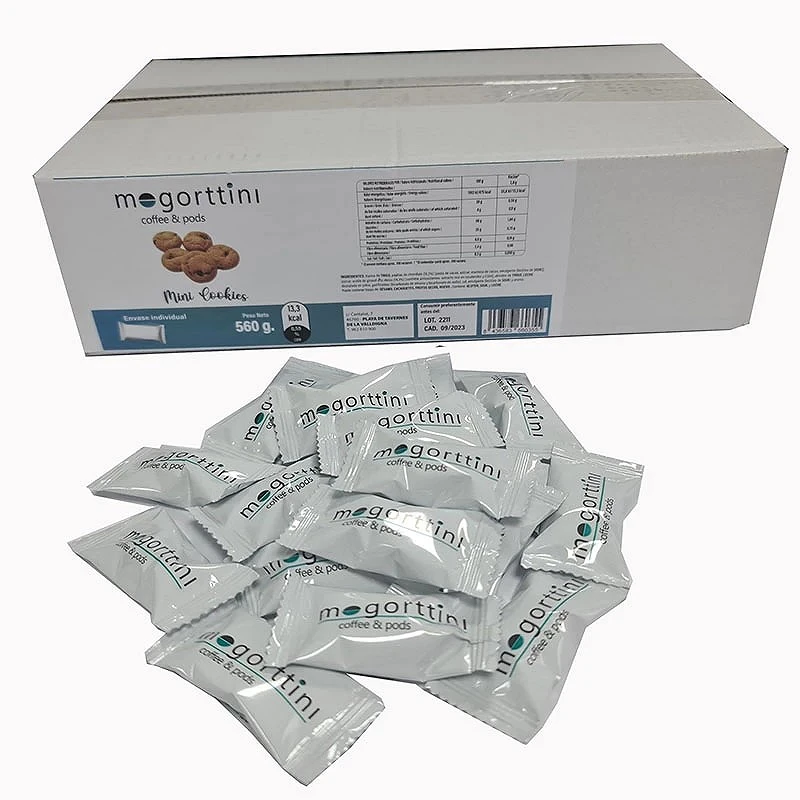 Caixa de 200 Mini Cookies Mogorttini - Delícias para acompanhar seu café.