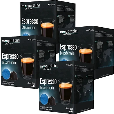 Descafeinado Mogorttini 4 cajas de 16 cápsulas para Dolce Gusto Descafeinado Mogorttini 4 cajas de 16 cápsulas para Dolce Gusto