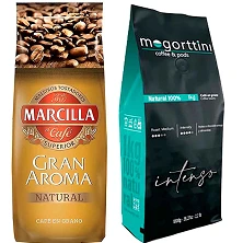 Gran Aroma Natural y Mogorttini Intenso 2 kilos de Café em grão