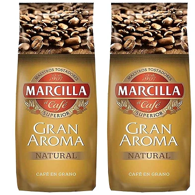 2 kilos Marcilla Gran Aroma Natural café en grano 2 kilos Marcilla Gran Aroma Natural café en grano