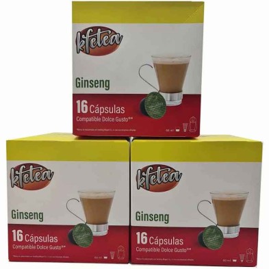 Ginseng Kfetea 3 cajas de 16 capsulas compatibles Dolce Gusto Ginseng Kfetea 3 cajas de 16 capsulas compatibles Dolce Gusto