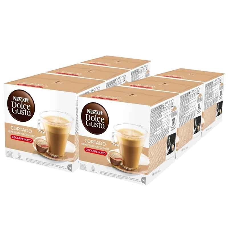 Pack 96 Cápsulas Descafeinado Café Cortado Dolce Gusto