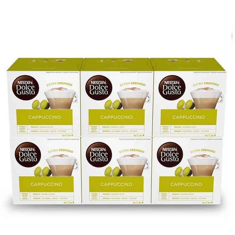 Cappuccino 6 Caixas de 16 Cápsulas Dolce Gusto