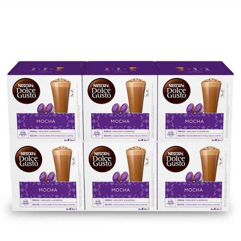 Café Mocha Dolce Gusto – Pack de 6 Caixas com 8+8 Cápsulas