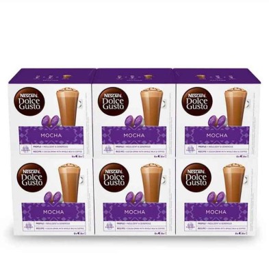 Café Mocha Dolce Gusto – Pack de 6 Caixas com 8+8 Cápsulas Café Mocha Dolce Gusto – Pack de 6 Caixas com 8+8 Cápsulas