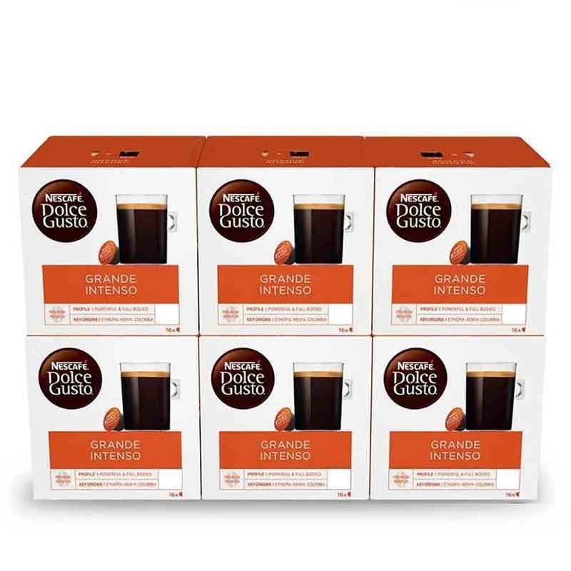 Café Grande Intenso Dolce Gusto – 6 Caixas com 16 Cápsulas