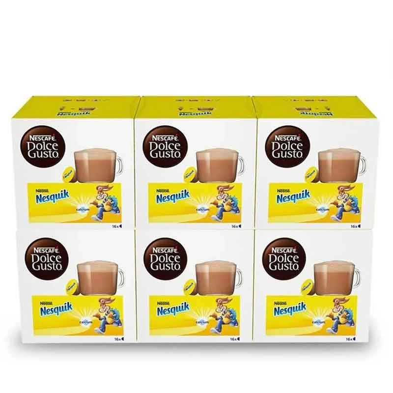 Cápsulas Nesquik Dolce Gusto - 6 Caixas com 16 Unidades