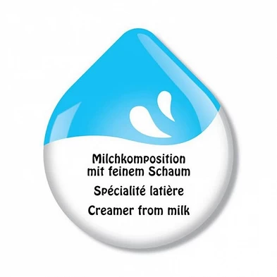 Crema de leche.  TASSIMO, com 16 tipos de serviços.