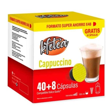 Cappuccino Kfetea compatível com a marca Dolce Gusto 48 cápsulas, Super Saving Format Cappuccino Kfetea compatível com a marca Dolce Gusto 48 cápsulas, Super Saving Format