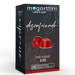 Mogorttini descafeinado, caixa de 20 cápsulas. Compatível com Nespresso.