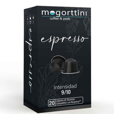 Espresso Mogorttini, 20 cápsulas de alumínio. Compatível com Nespresso. Espresso Mogorttini, 20 cápsulas de alumínio. Compatível com Nespresso.